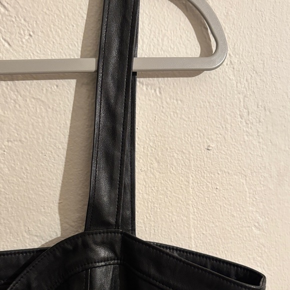 Paige Black Faux Leather Corset Top - Picture 5 of 8